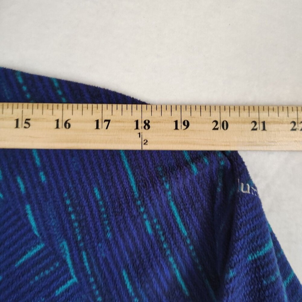 Vintage Columbia Fleece Pullover 1/4 Zip Blue Dash Sweatshirt Women's Sz M - Picture 9 of 10